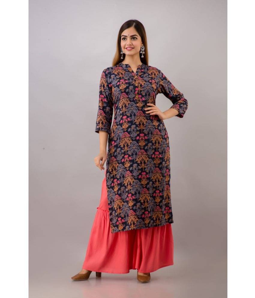 MAUKA - Multicolor Straight Rayon Women's Stitched Salwar Suit ( Pack of 1 ) MAUKA - Multicolor Straight Rayon Women's Stitched Salwar Suit ( Pack of 1 )