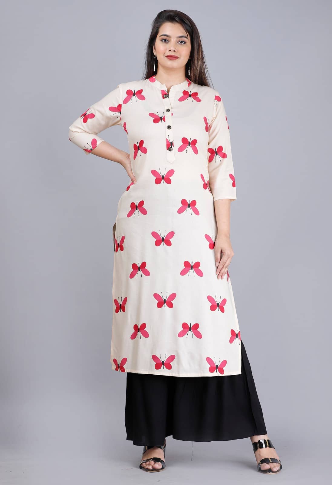 MAUKA - Red Straight Rayon Women's Stitched Salwar Suit ( Pack of 1 )