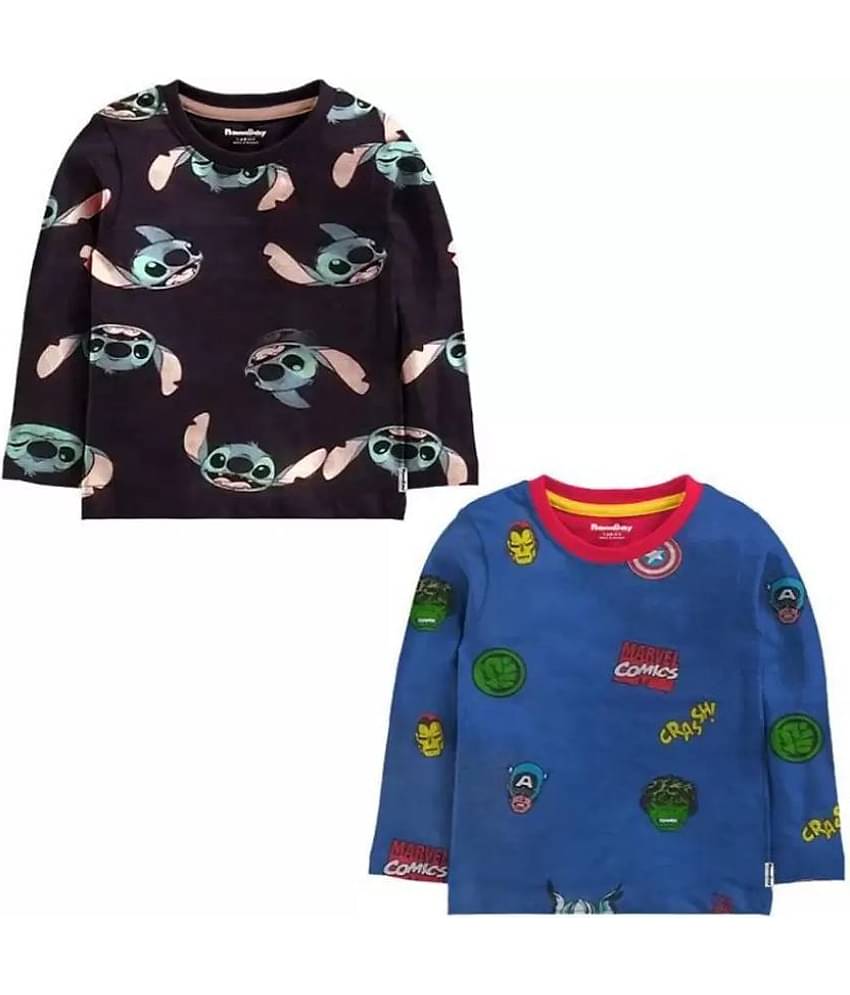 NammaBaby Pack of 1 Boys Cotton Blend T-Shirt ( Multi Color )