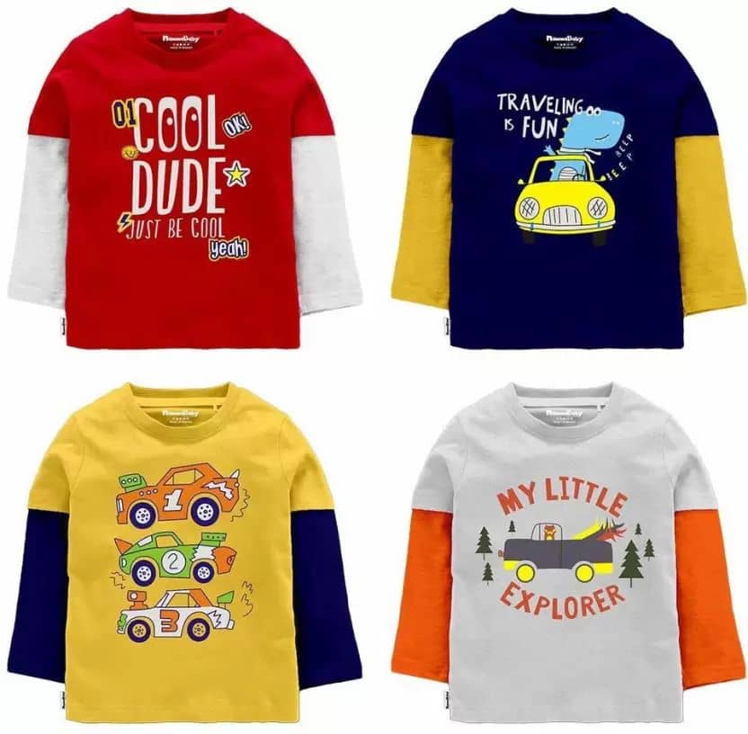 NammaBaby Pack of 1 Boys Cotton T-Shirt ( Multicolor )