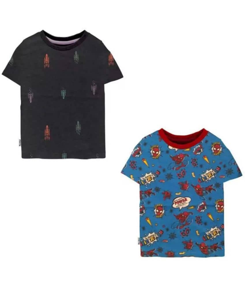 NammaBaby Pack of 2 Boys Cotton T-Shirt ( Multicolor )
