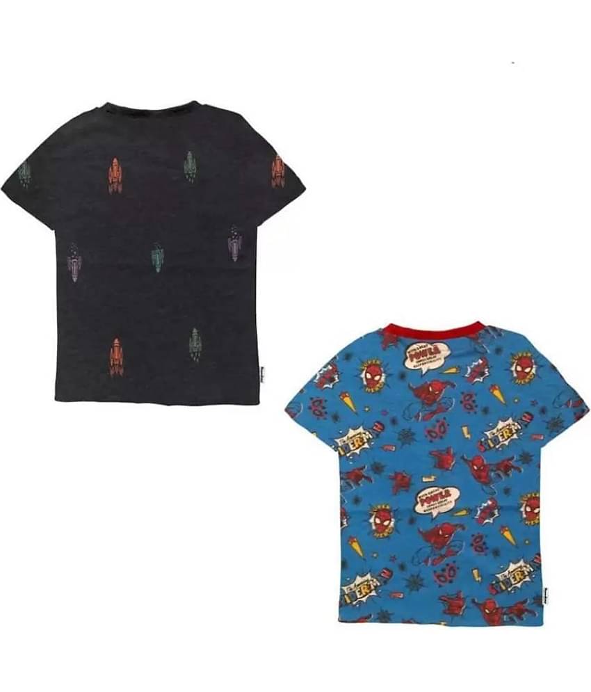 NammaBaby Pack of 2 Boys Cotton T-Shirt ( Multicolor )