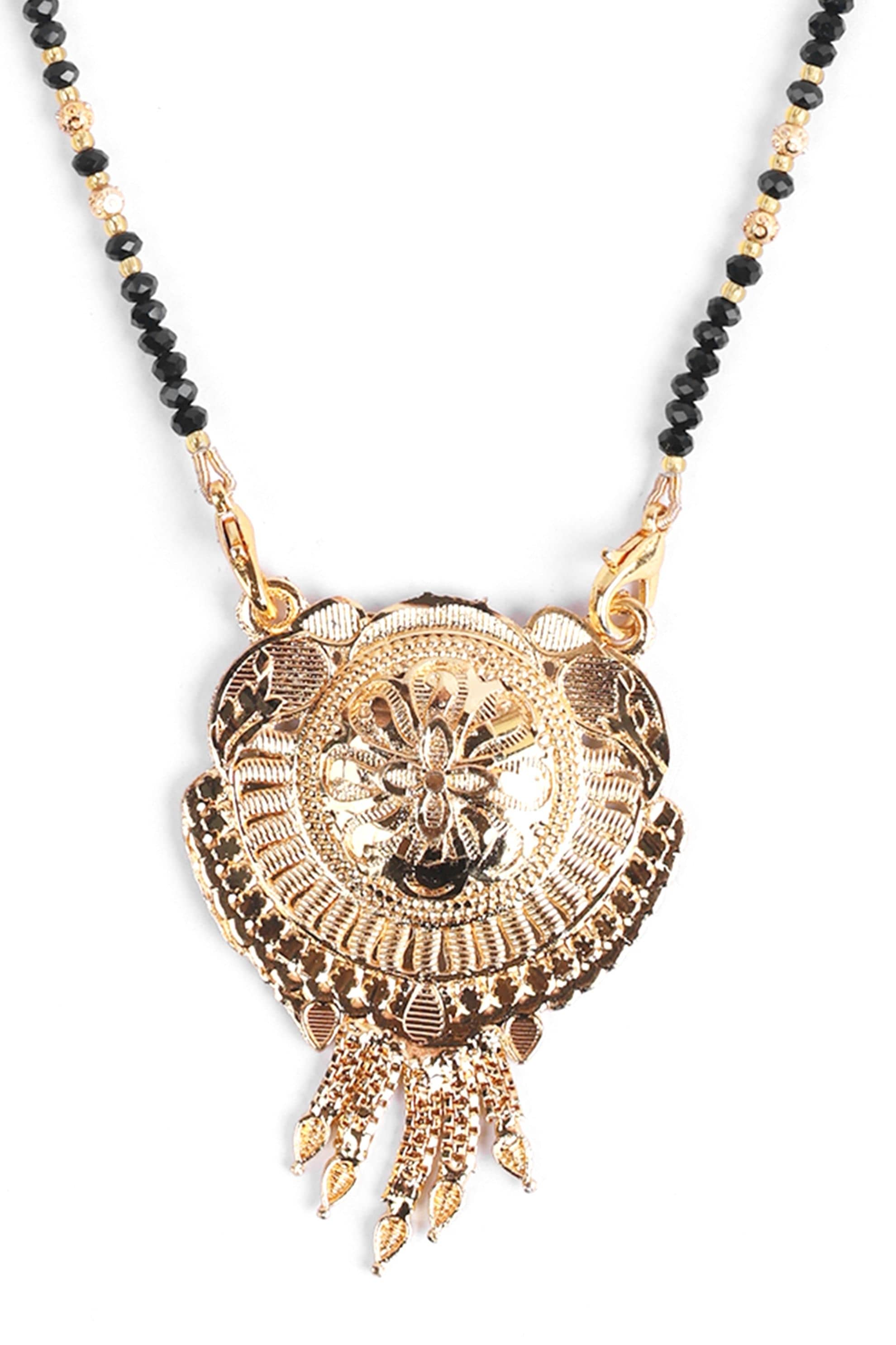 PUJVI Golden Mangalsutra ( Pack of 1 )