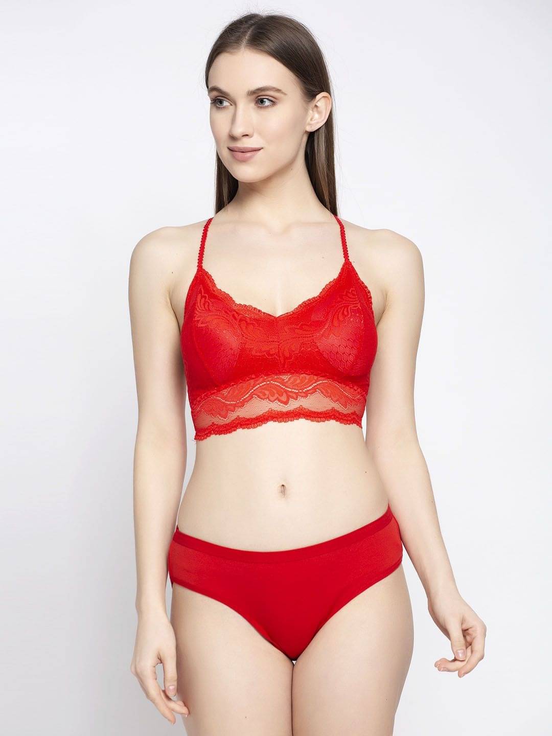 PrettyCat Lace Women's Bra & Panty Set ( Red ) PrettyCat Lace Women's Bra & Panty Set ( Red )