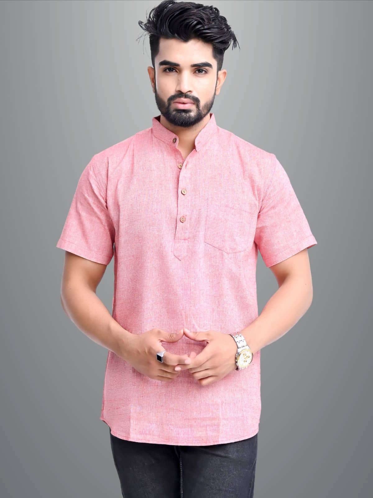 QuaClo - Red Cotton Men's Regular Kurta ( Pack of 1 ) - Kurtas & Kurta Sets | Buy online on ZillyBuy