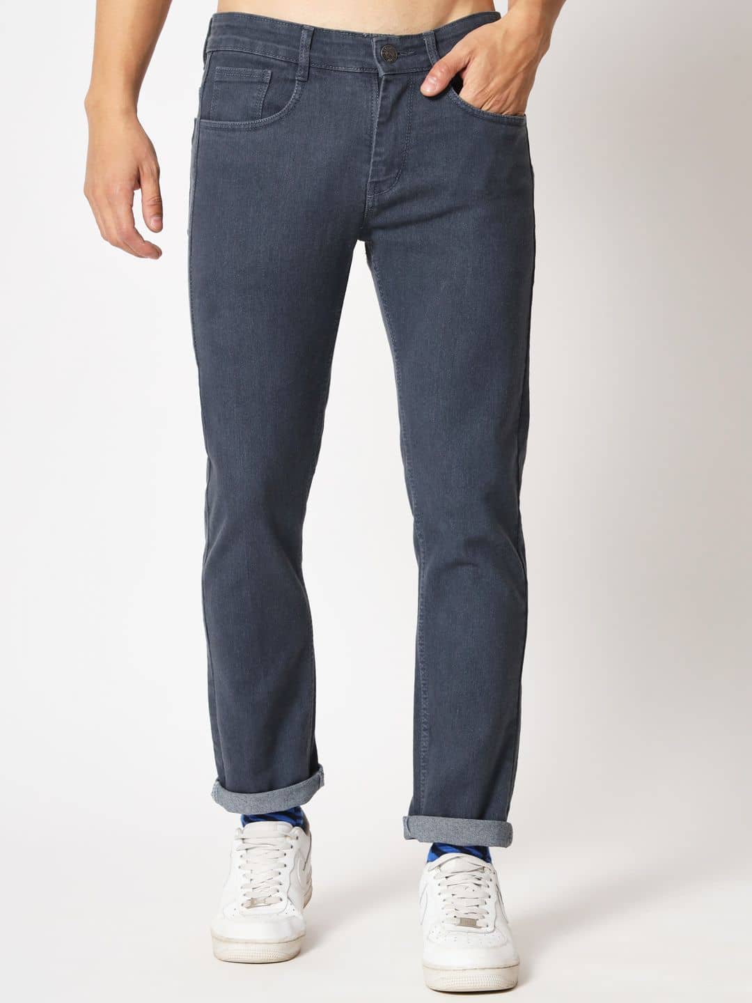 RAGZO - Grey Denim Slim Fit Men's Jeans ( Pack of 1 ) - Jeans | Buy online on ZillyBuy