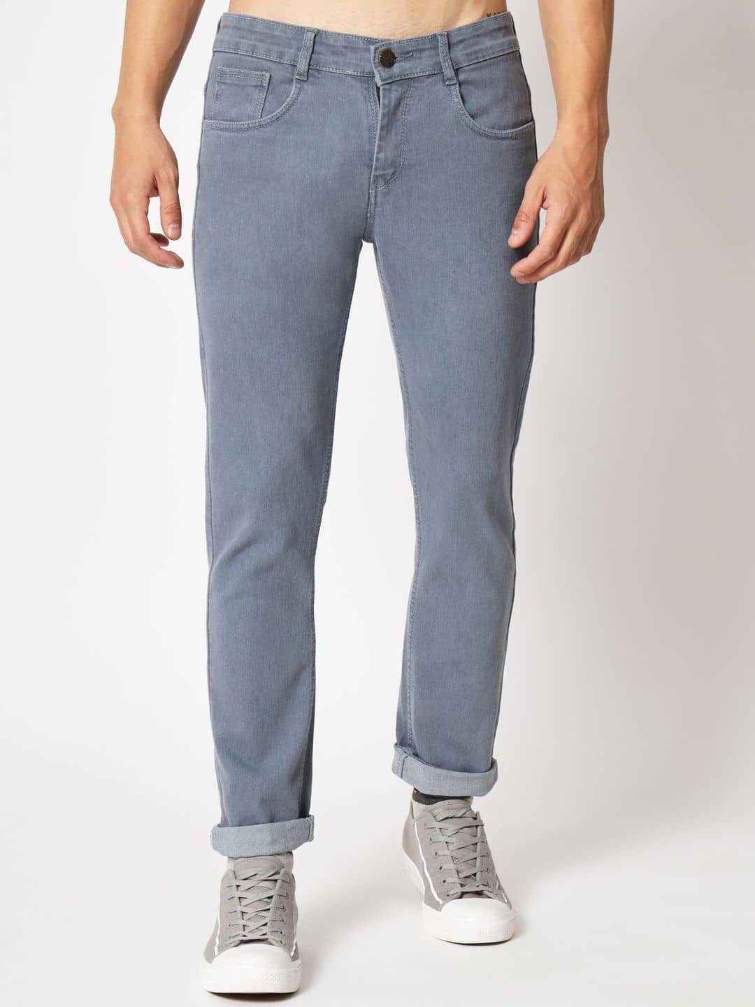 RAGZO - Light Grey Denim Slim Fit Men's Jeans ( Pack of 1 ) - Jeans | Buy online on ZillyBuy