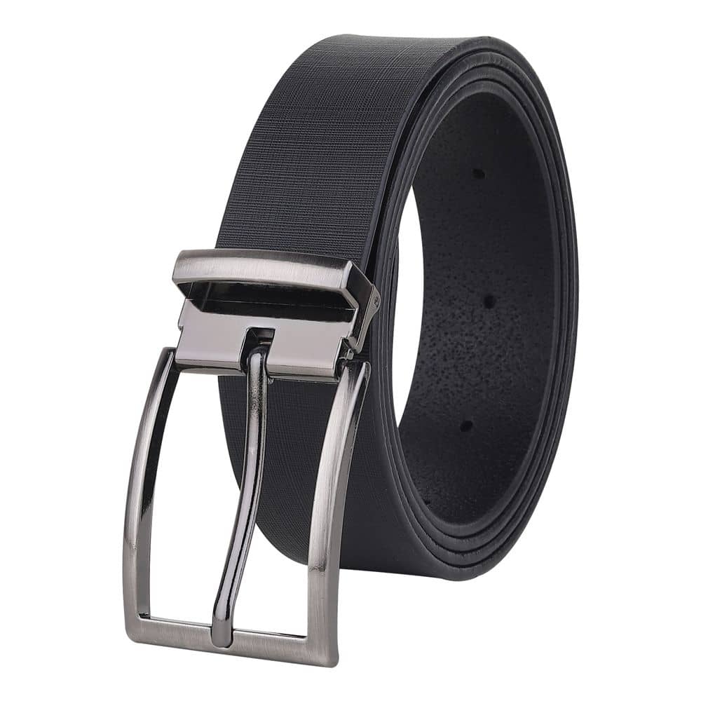 SUNSHOPPING - Black 100% Leather Men's Formal Belt ( Pack of 1 )