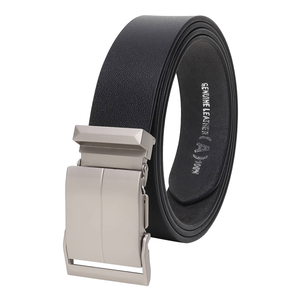 SUNSHOPPING - Black 100% Leather Men's Formal Belt ( Pack of 1 )