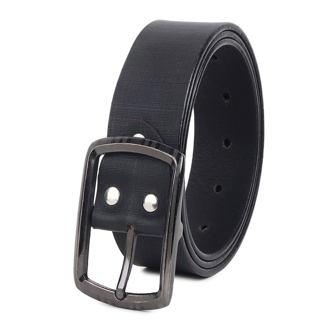     			SUNSHOPPING - Black 100% Leather Men's Casual Belt ( Pack of 1 )