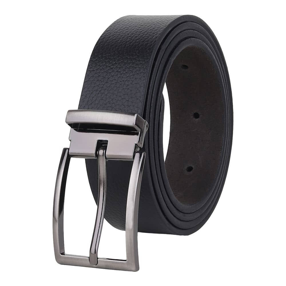 SUNSHOPPING - Black 100% Leather Men's Formal Belt ( Pack of 1 )