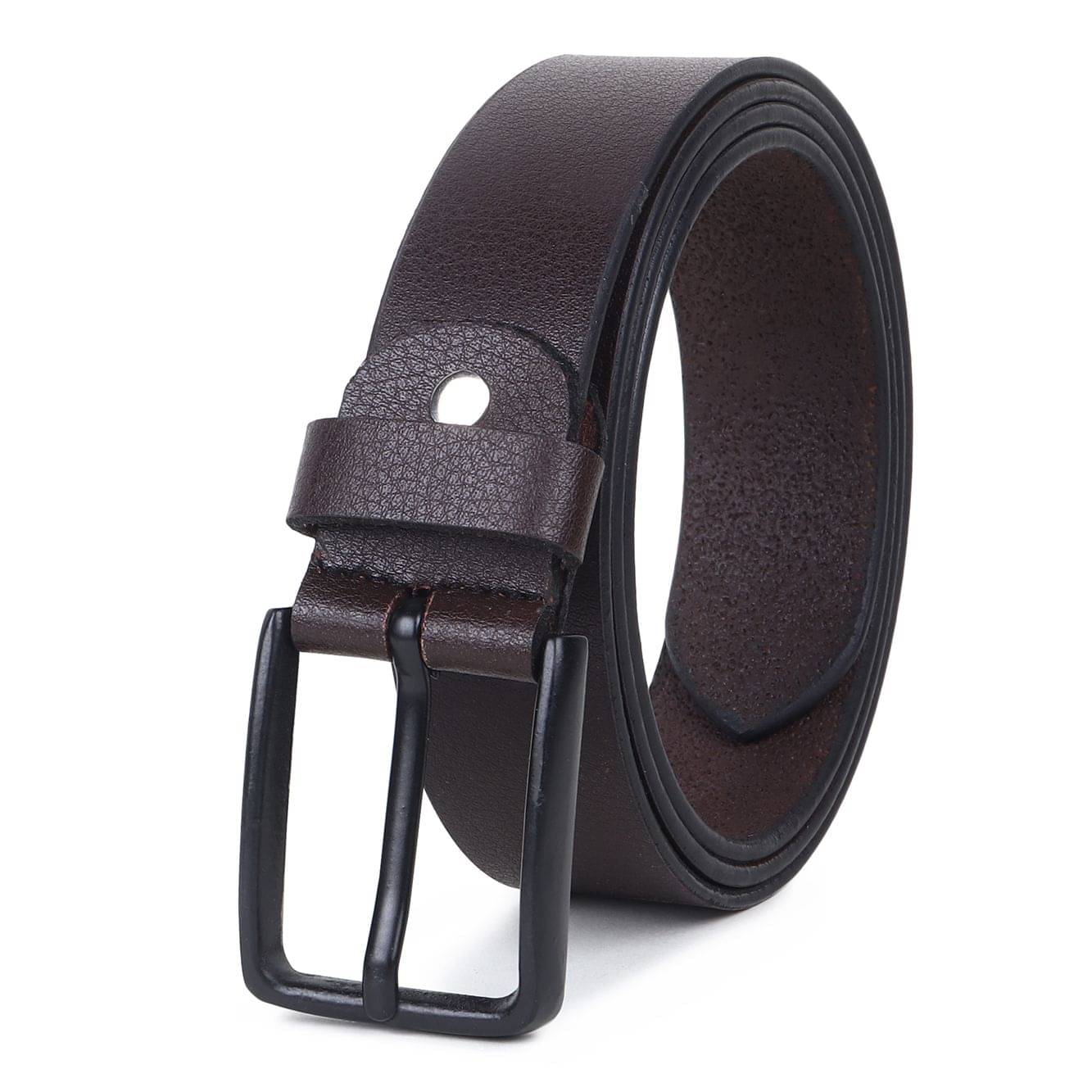 SUNSHOPPING - Brown 100% Leather Men's Formal Belt ( Pack of 1 ) SUNSHOPPING - Brown 100% Leather Men's Formal Belt ( Pack of 1 )