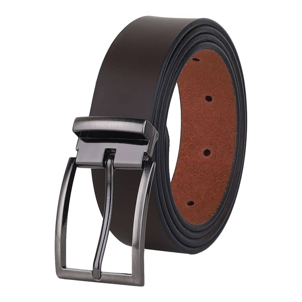 SUNSHOPPING - Brown 100% Leather Men's Formal Belt ( Pack of 1 )