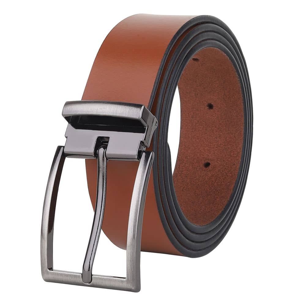 SUNSHOPPING - Tan 100% Leather Men's Formal Belt ( Pack of 1 )