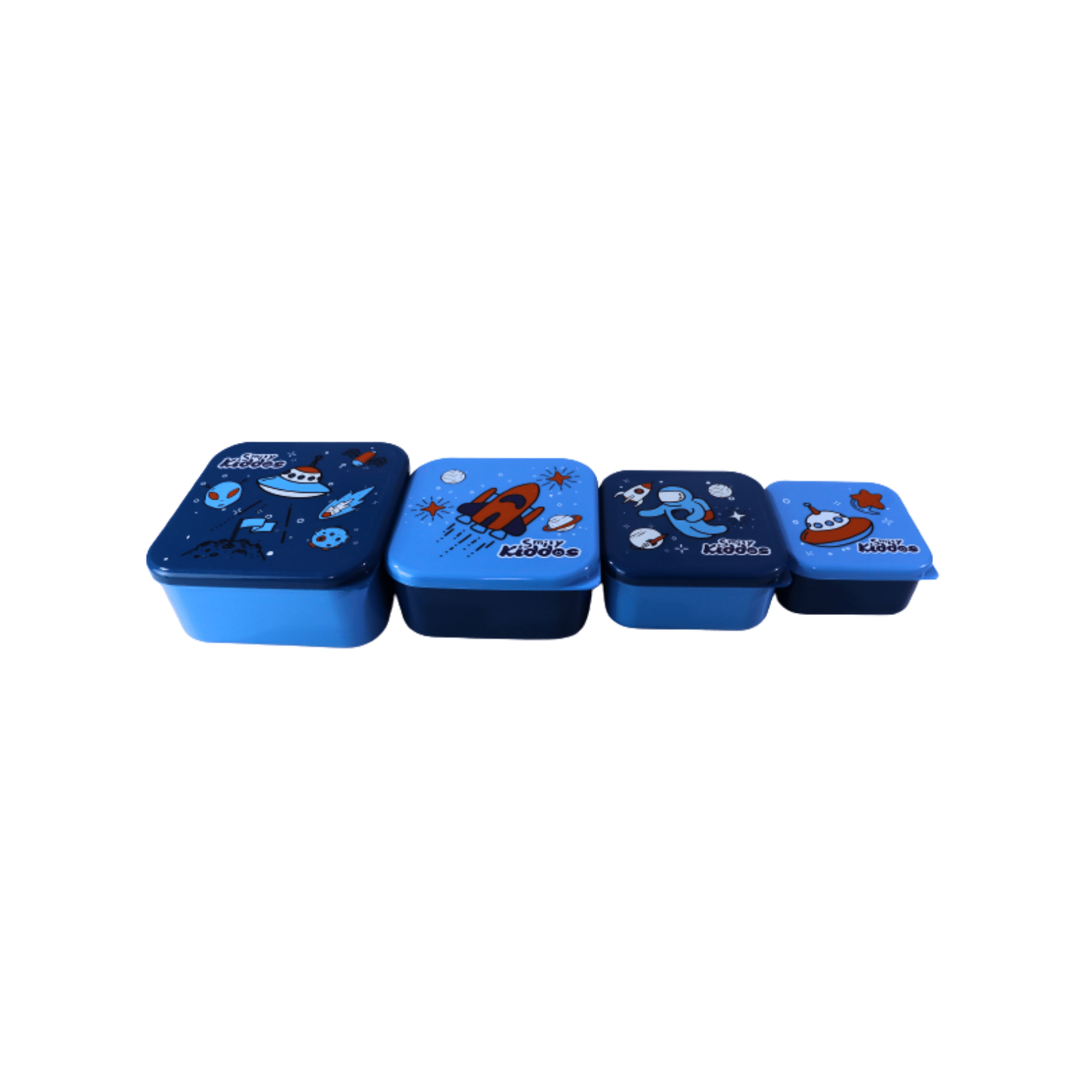 Smily kiddos - 4 in1container-Space Theme Plastic Lunch Box 4 - Container ( Pack of 1 ) Smily kiddos - 4 in1container-Space Theme Plastic Lunch Box 4 - Container ( Pack of 1 )