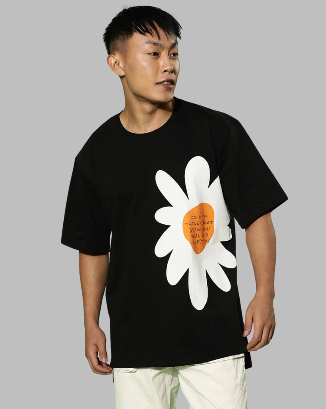     			Veirdo Pack of 1 Cotton Oversized Fit Men's T-Shirt ( Black )