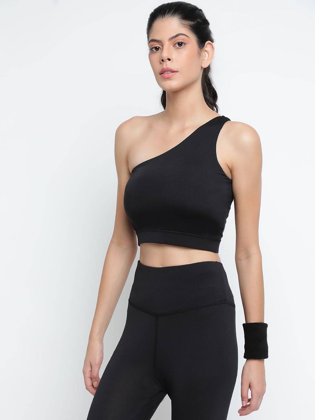     			Wearjukebox Women's Polyester Crop Top ( Black )