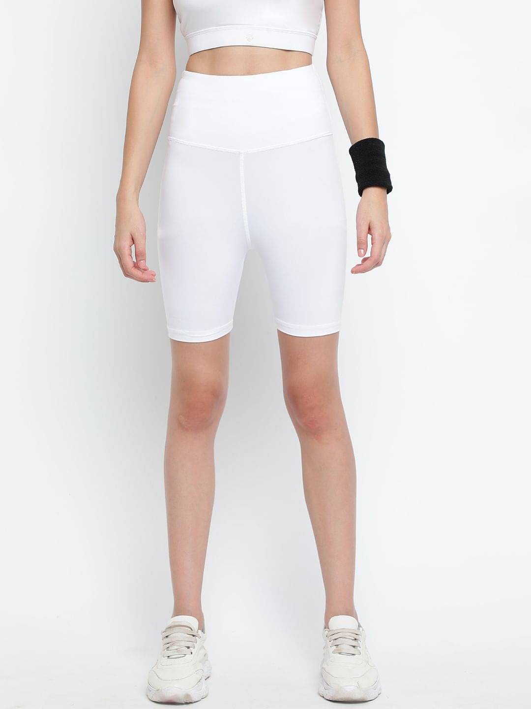     			Wearjukebox Polyester Hot Pants - White