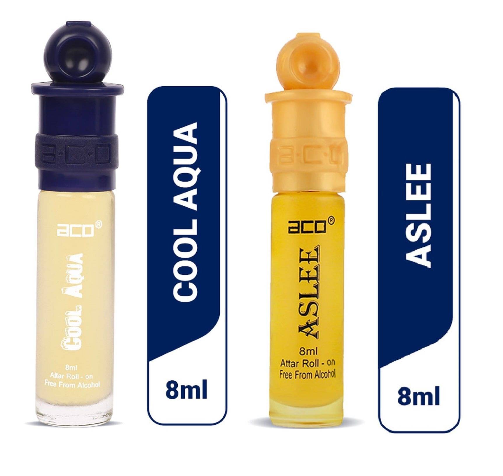 aco perfumes Cool Aqua & Aslee Concentrated Attar Roll On 8ml COMBO SET aco perfumes Cool Aqua & Aslee Concentrated Attar Roll On 8ml COMBO SET