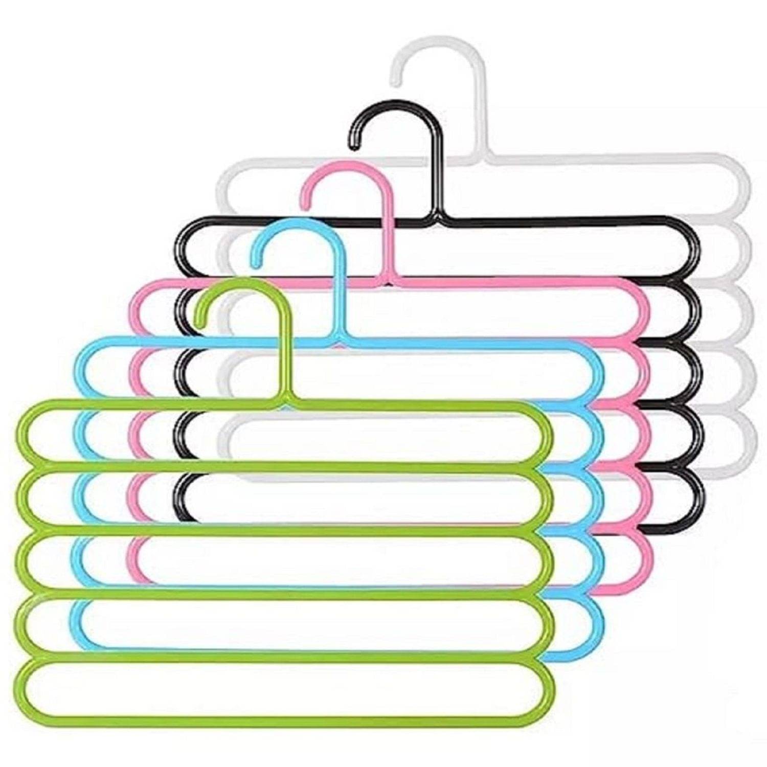 5 Layer Plastic Multipurpose Clothes Hanger, Set of 5     			5 Layer Plastic Multipurpose Clothes Hanger, Set of 5