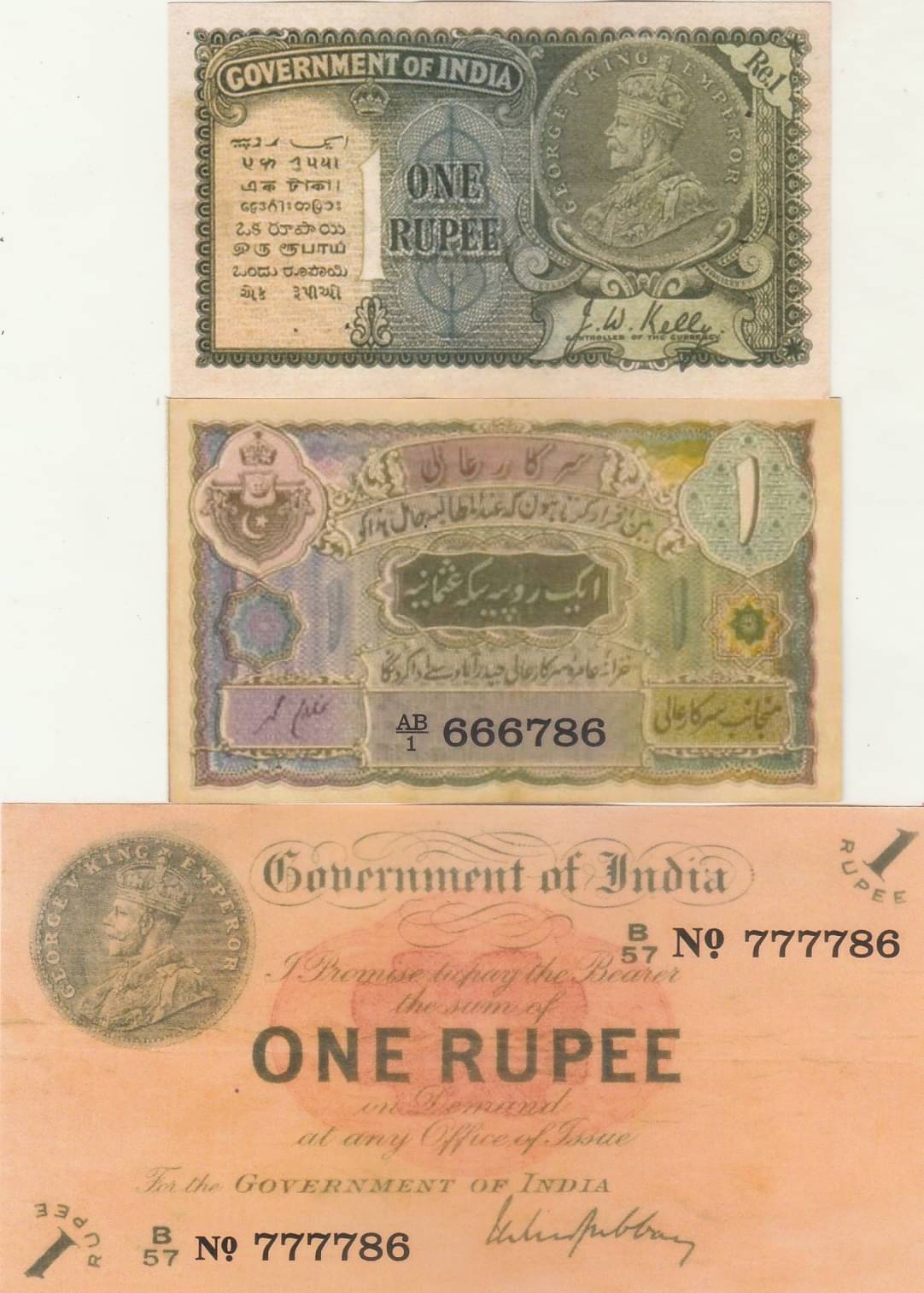 COIN AND HERITAGE GALLERY - 3 NOTE SET 1 RS MIX 3 Numismatic Coins COIN AND HERITAGE GALLERY - 3 NOTE SET 1 RS MIX 3 Numismatic Coins
