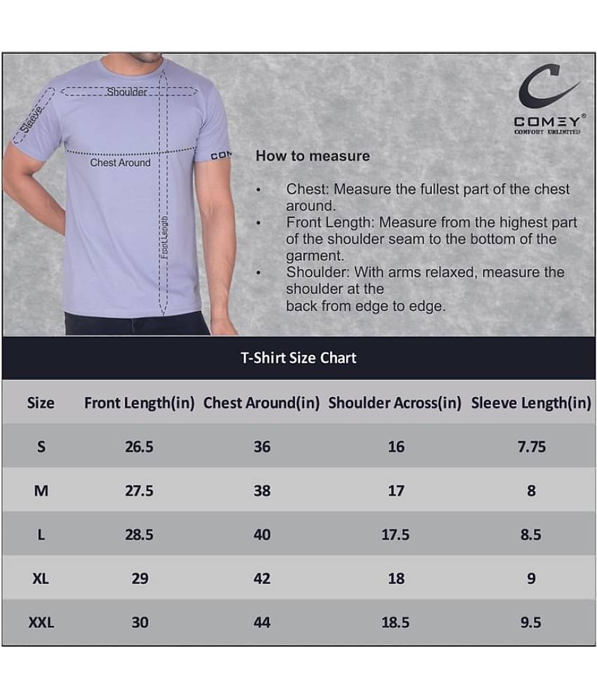 Comey Pack of 3 100% Cotton Regular Fit Men's T-Shirt ( Multicolor )