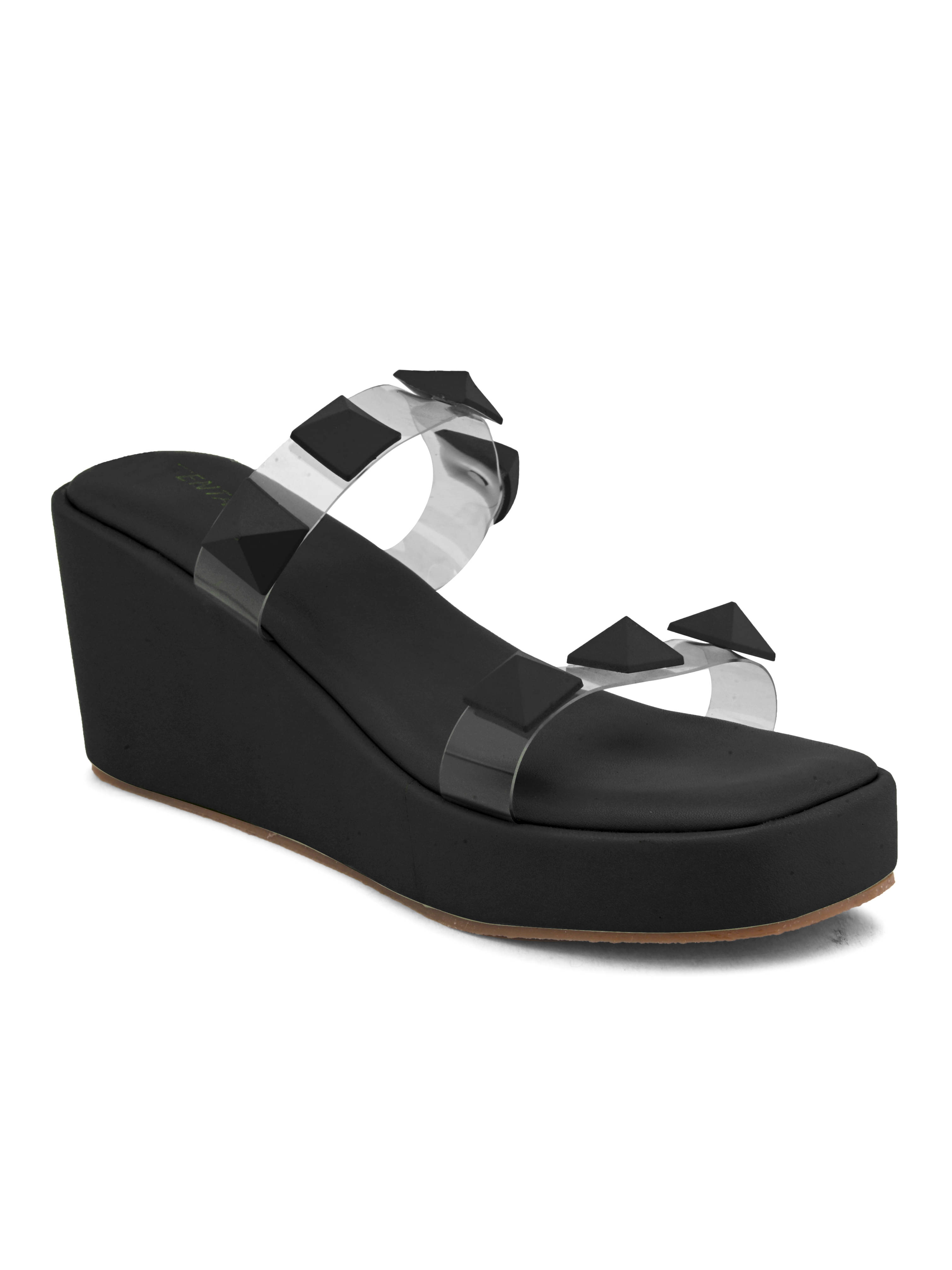 Fentacia - Black Women's Slip On Heels Fentacia - Black Women's Slip On Heels