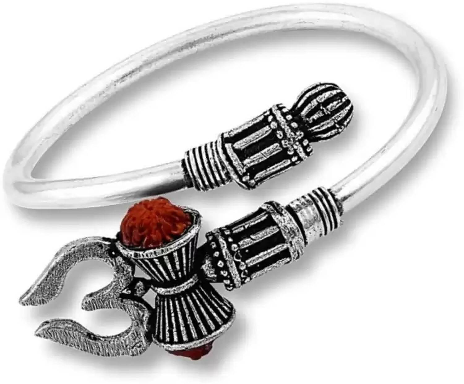 HEER COLLECTION - Silver Religious Bracelet ( Pack of 1 ) HEER COLLECTION - Silver Religious Bracelet ( Pack of 1 )