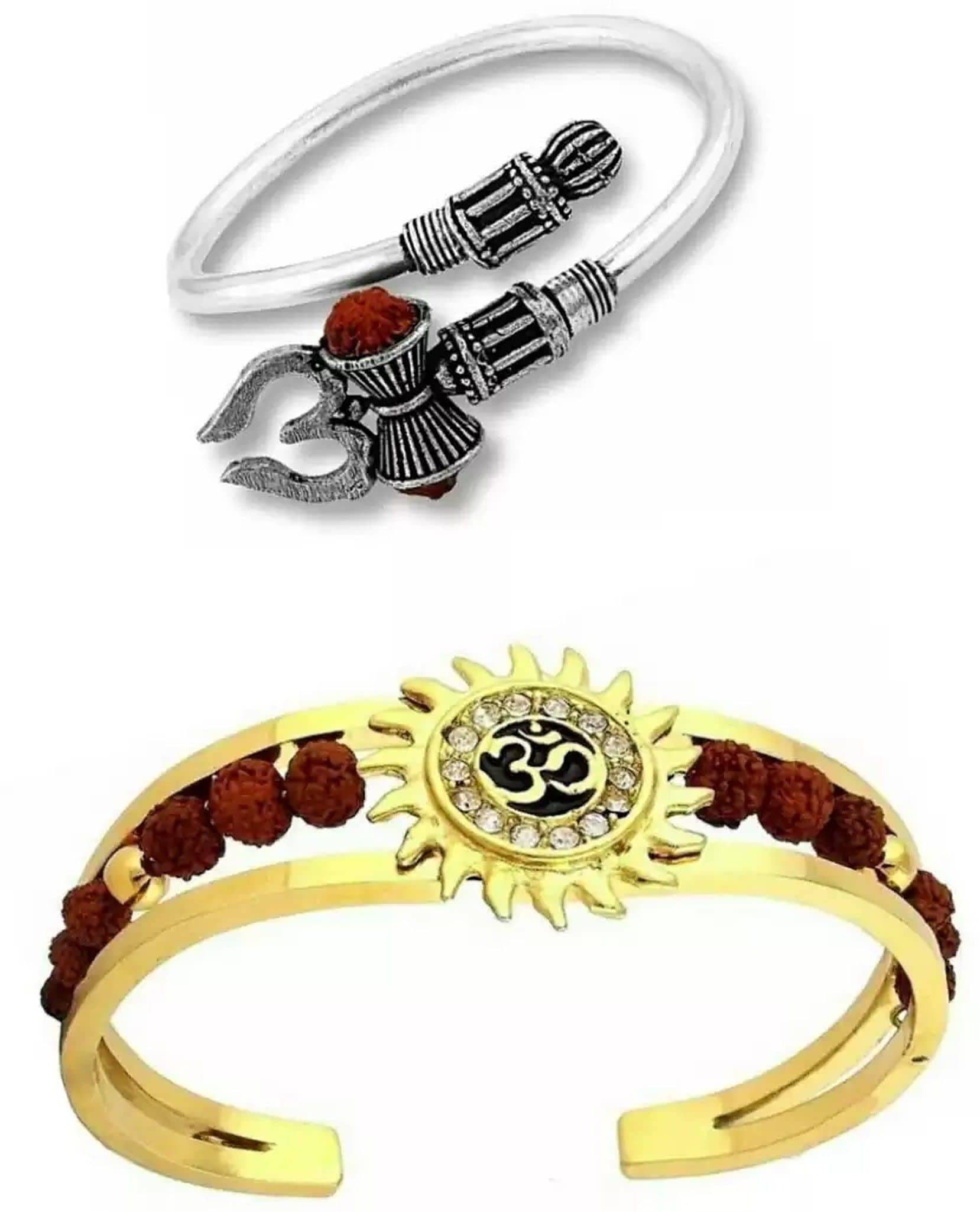HEER COLLECTION - Silver Religious Bracelet ( Pack of 2 ) - Jewellery Sets | Buy online on ZillyBuy