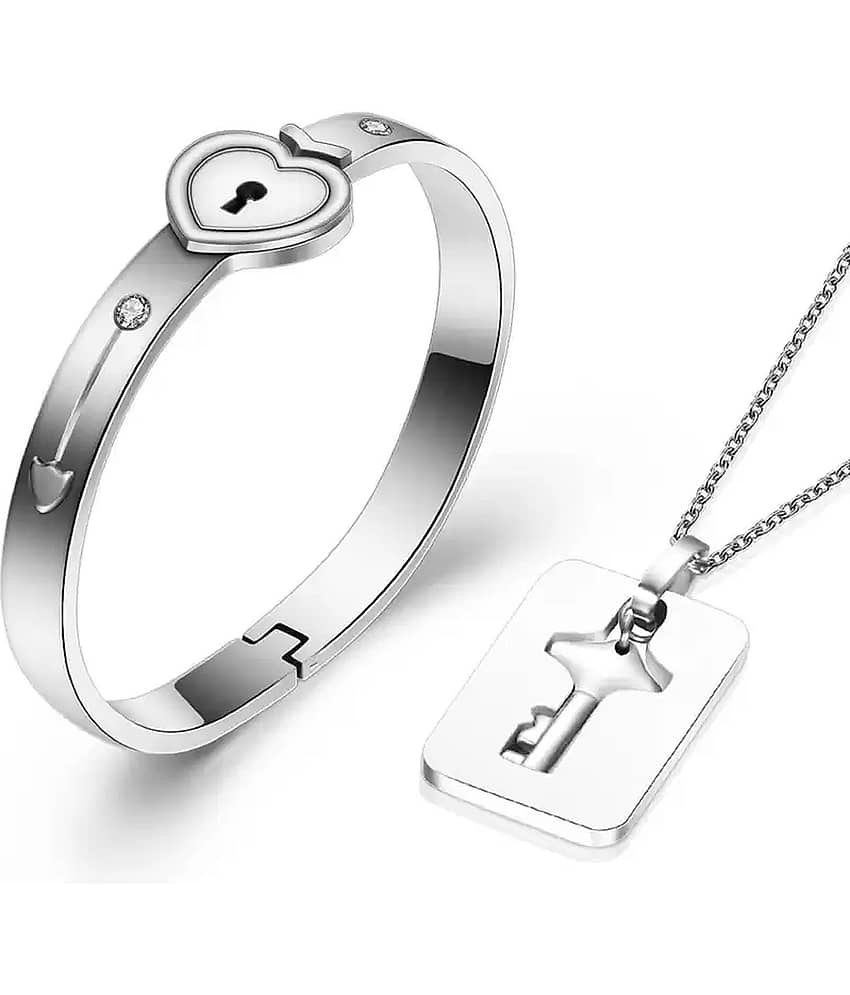 HEER COLLECTION - Silver Wrist Band ( Pack of 2 ) - Bangles & Bracelets | Buy online on ZillyBuy