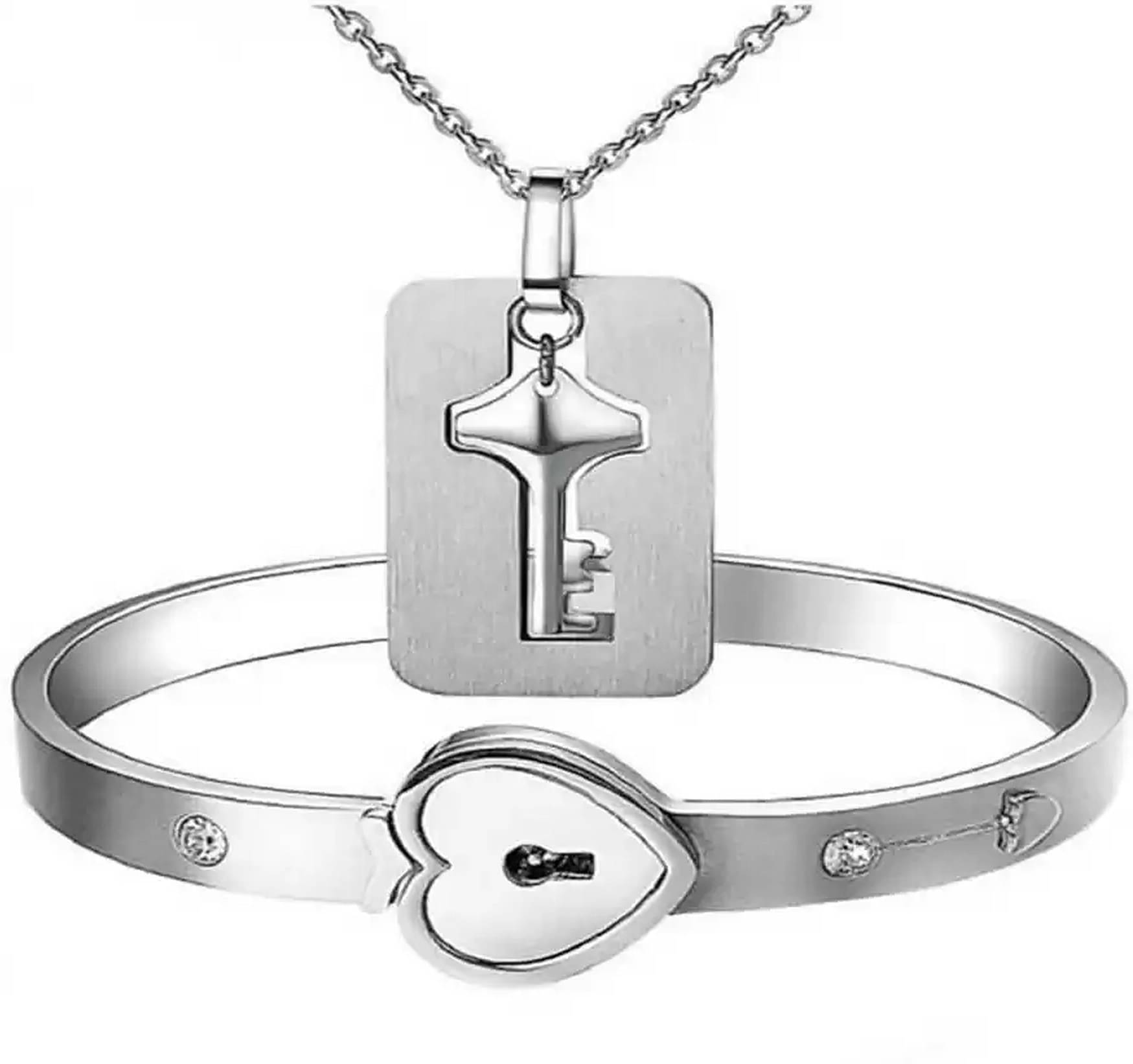     			HEER COLLECTION - Silver Wrist Band ( Pack of 2 )