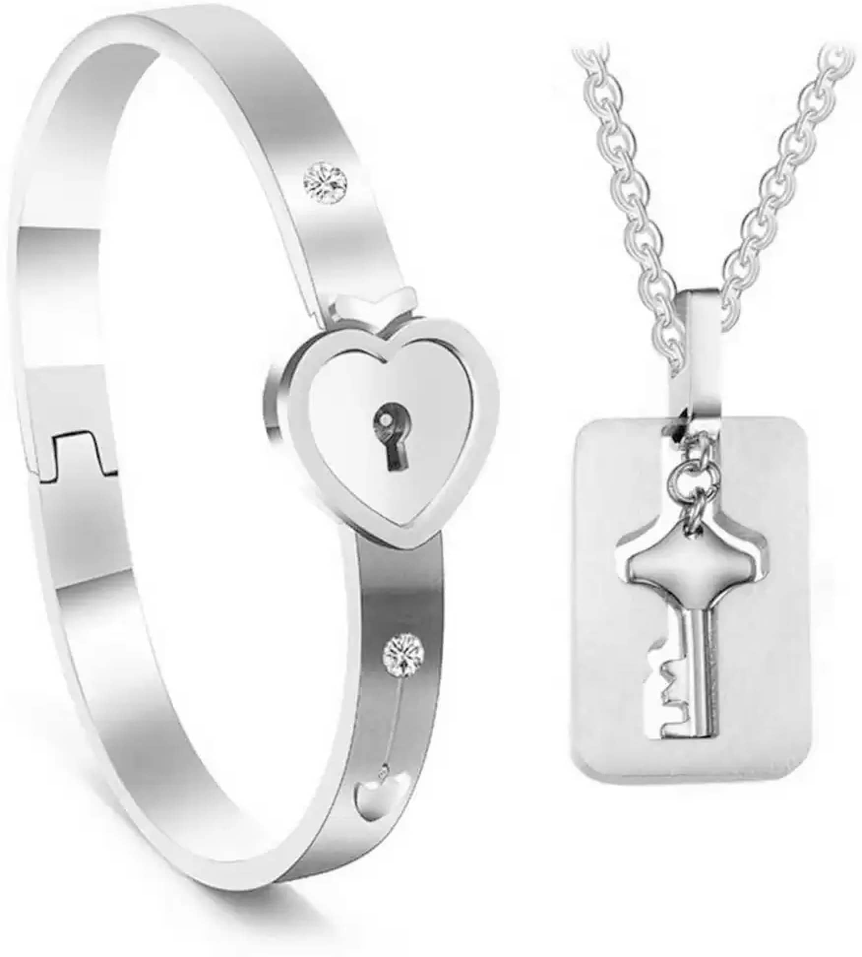 HEER COLLECTION - Silver Wrist Band ( Pack of 2 ) - Bangles & Bracelets | Buy online on ZillyBuy