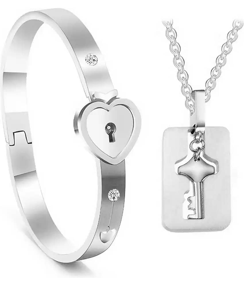 HEER COLLECTION - Silver Wrist Band ( Pack of 2 ) - Bangles & Bracelets | Buy online on ZillyBuy