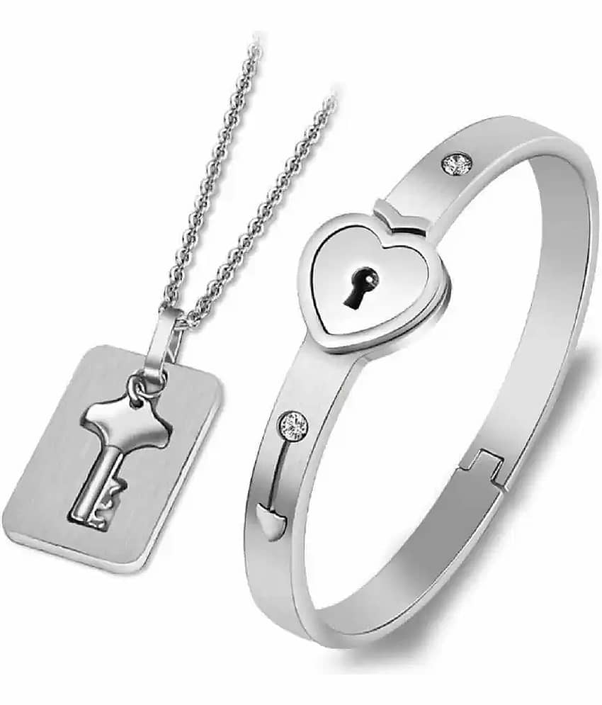 HEER COLLECTION - Silver Wrist Band ( Pack of 2 ) - Bangles & Bracelets | Buy online on ZillyBuy