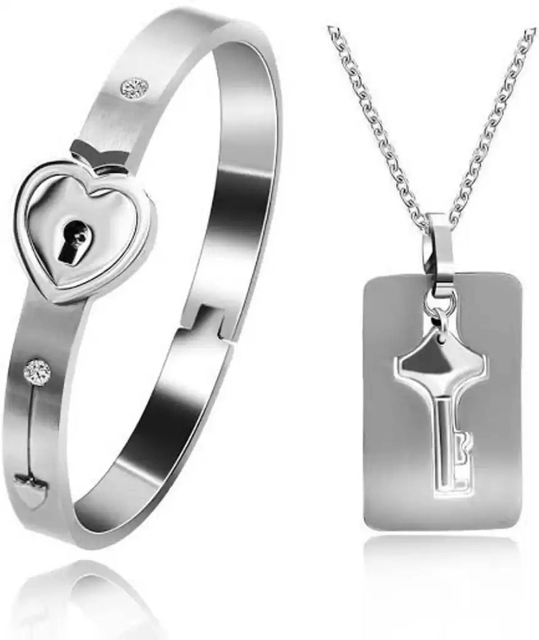 HEER COLLECTION - Silver Wrist Band ( Pack of 2 ) - Bangles & Bracelets | Buy online on ZillyBuy