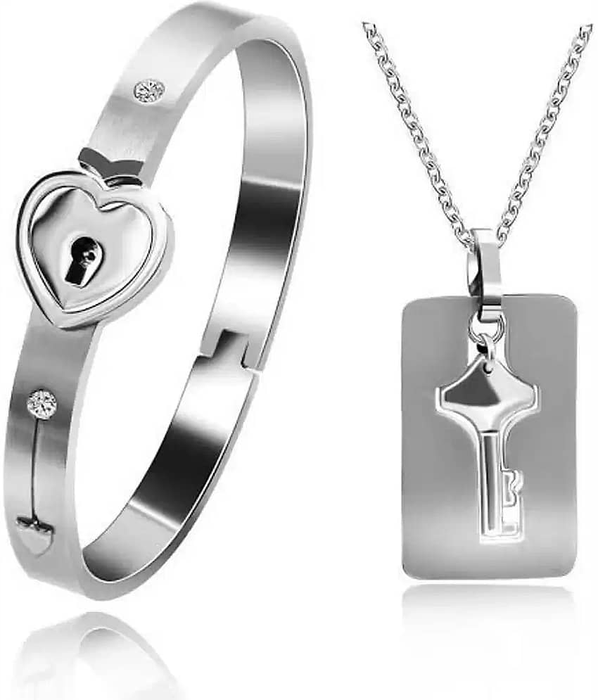 HEER COLLECTION - Silver Wrist Band ( Pack of 2 ) - Bangles & Bracelets | Buy online on ZillyBuy