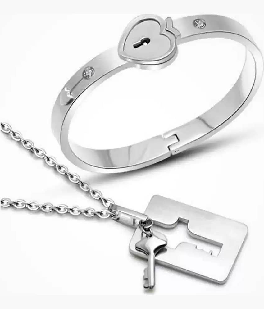HEER COLLECTION - Silver Wrist Band ( Pack of 2 ) - Bangles & Bracelets | Buy online on ZillyBuy
