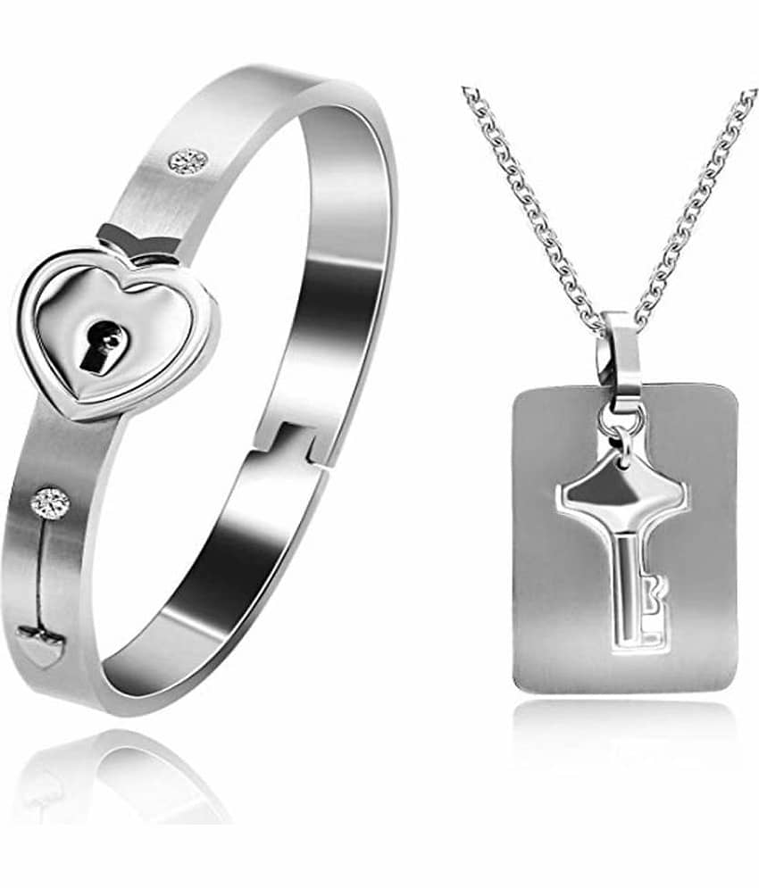 HEER COLLECTION - Silver Wrist Band ( Pack of 2 ) - Bangles & Bracelets | Buy online on ZillyBuy