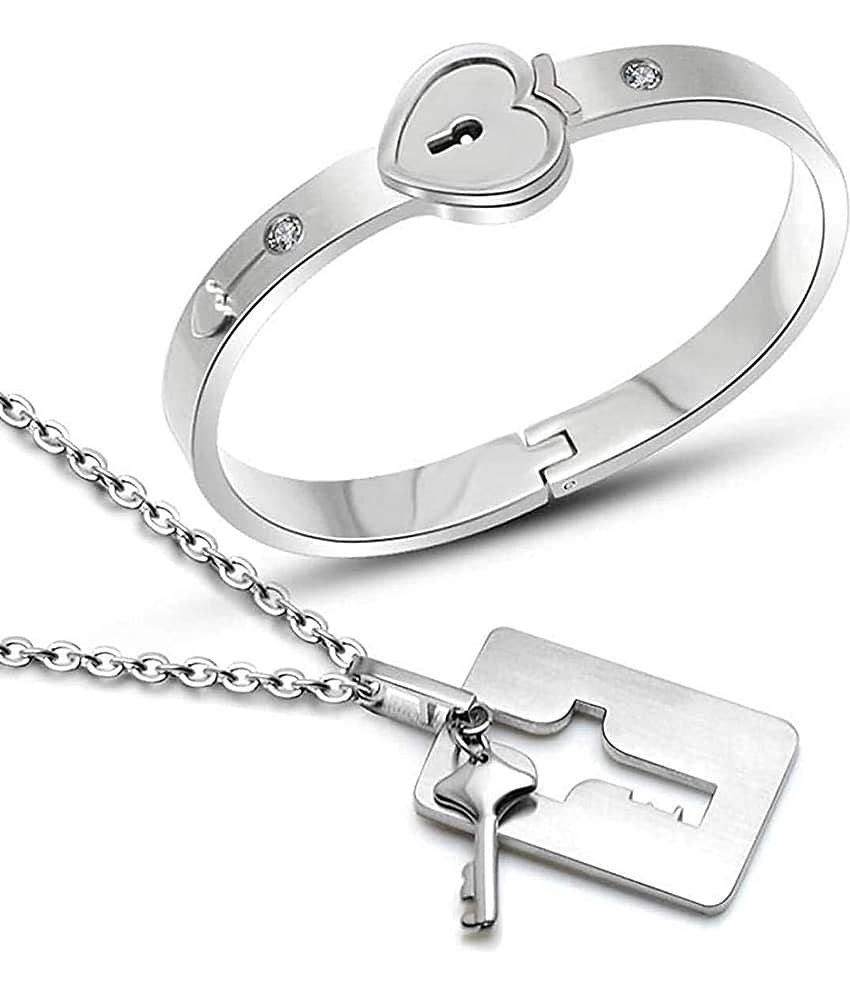 HEER COLLECTION - Silver Wrist Band ( Pack of 2 ) - Bangles & Bracelets | Buy online on ZillyBuy