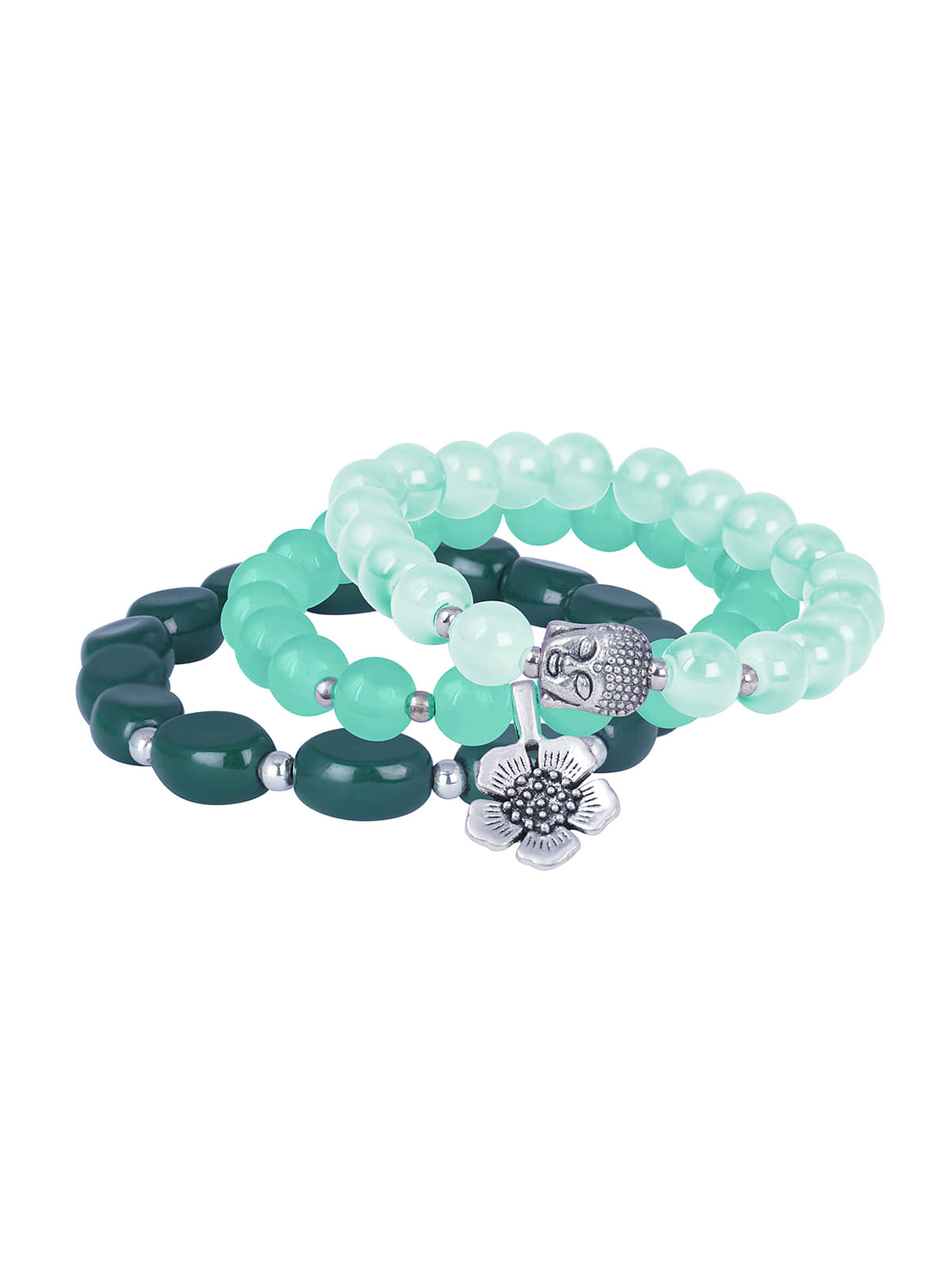 JFL - Jewellery For Less - Green Bracelet ( Pack of 3 ) JFL - Jewellery For Less - Green Bracelet ( Pack of 3 )