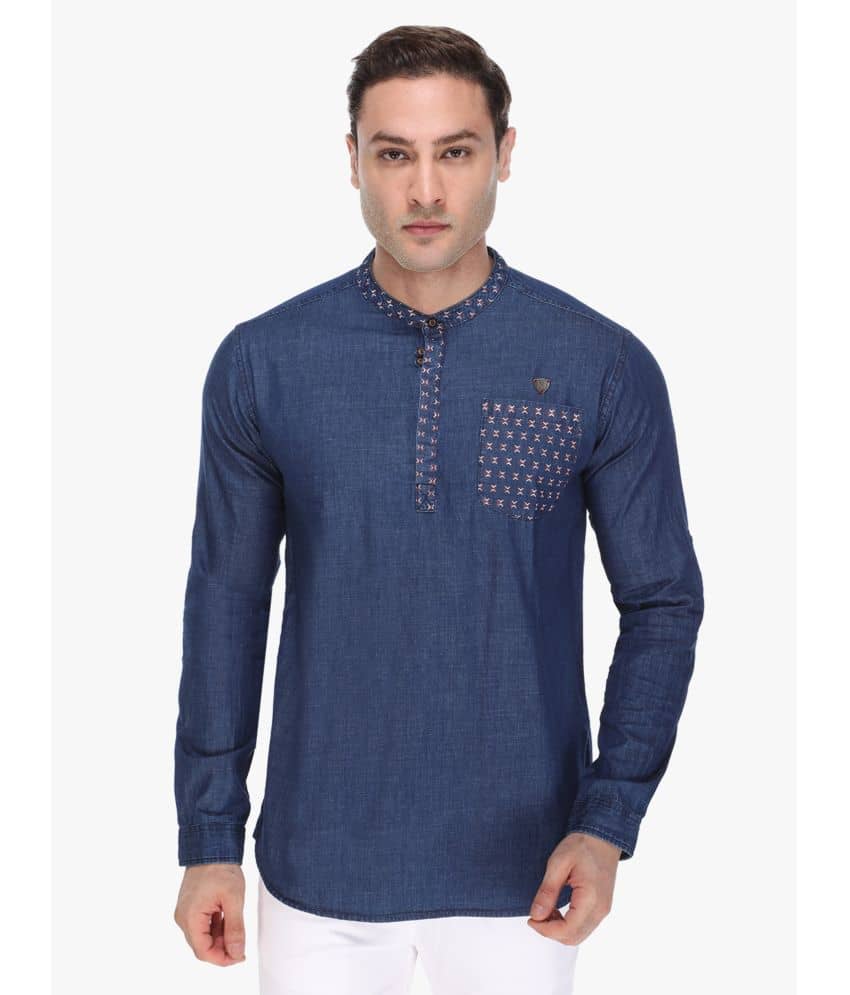 Kuons Avenue - Blue Cotton Men's Regular Kurta ( Pack of 1 ) - Kurtas & Kurta Sets | Buy online on ZillyBuy