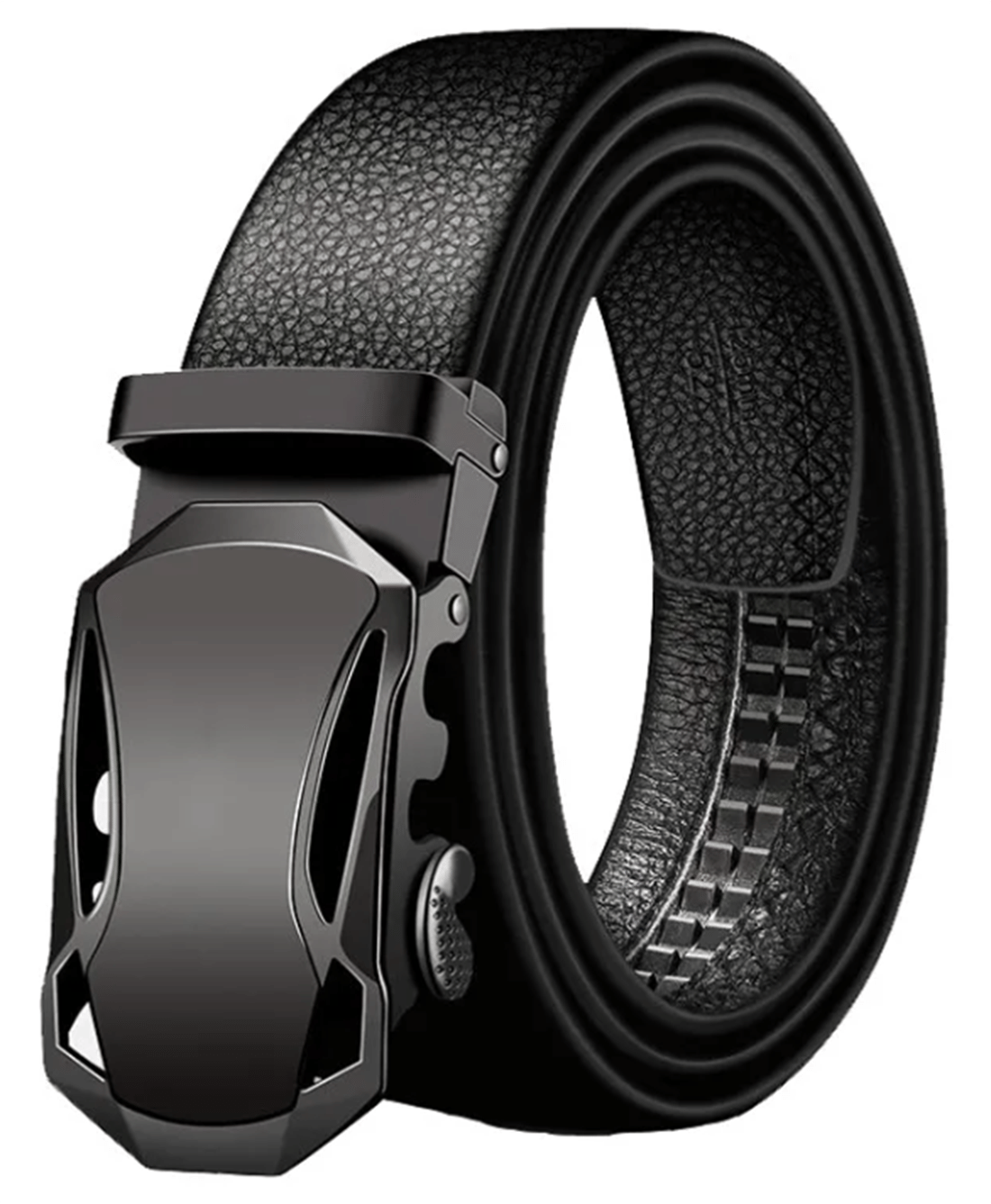     			Loopa - Black Faux Leather Men's Casual Belt ( Pack of 1 )