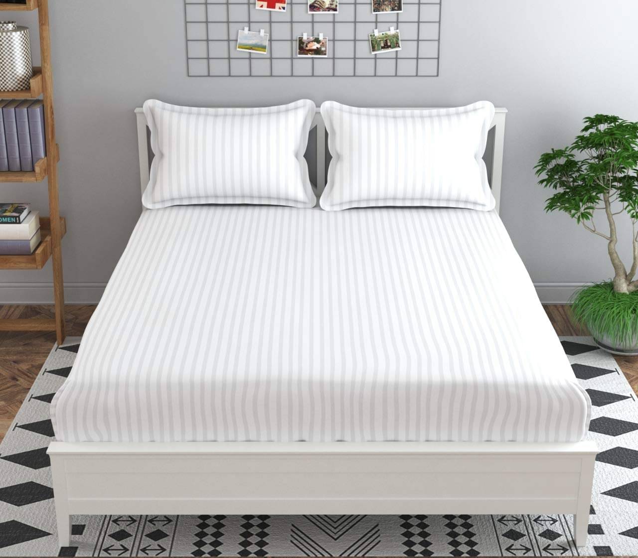 MAHALUXMI COLLECTION Microfibre Solid 1 Bedsheet with 2 Pillow Covers - White MAHALUXMI COLLECTION Microfibre Solid 1 Bedsheet with 2 Pillow Covers - White