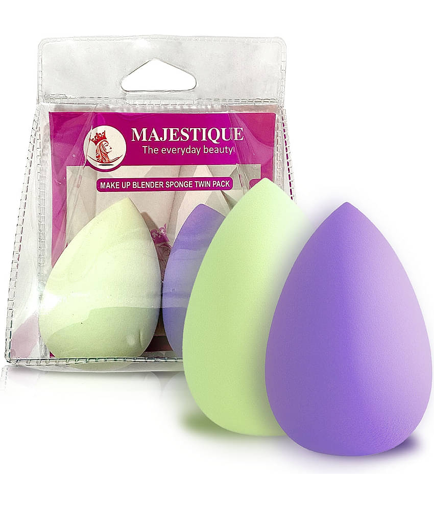 Majestique Pointed Shape, 2Pcs Beauty Blender Makeup Sponge (Assorted Color)