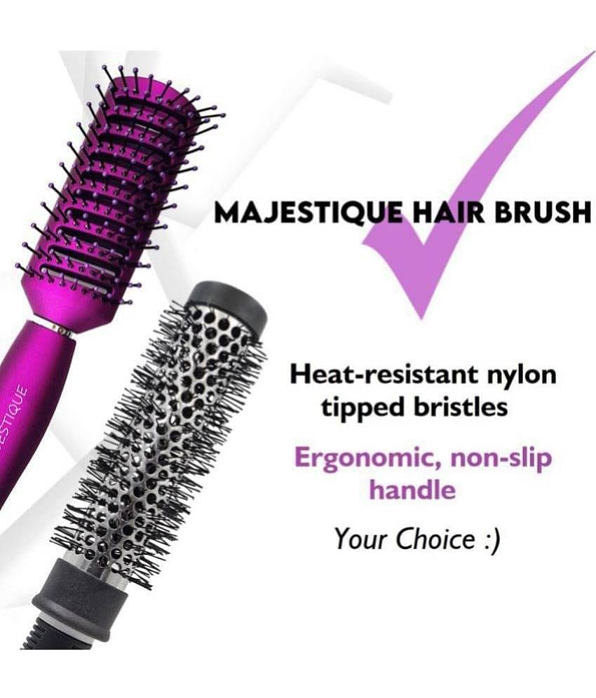 Majestique Blow Dryer Brush for Blow Drying Lightweight Professional Roller Brush Women/Men - 3Pcs