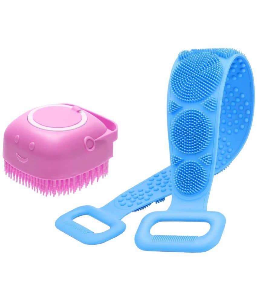 Majestique Silicone Brush Bath Body And Skin Brush Belt Easy To A Clean Color May Vary - Body Care - Loofah and Other Tools | Buy online on ZillyBuy