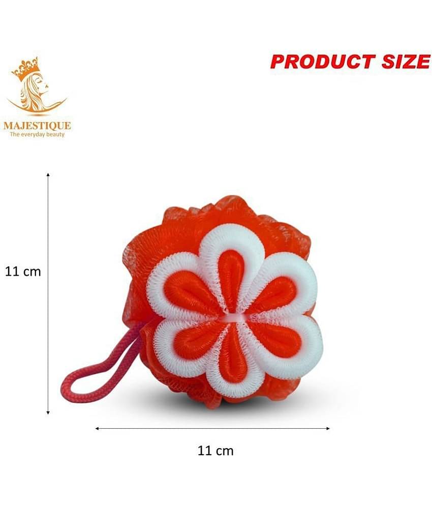 Majestique Cleanse Flower Loofah for Body Scrubber Shower Essential Skin Care - Color May Vary