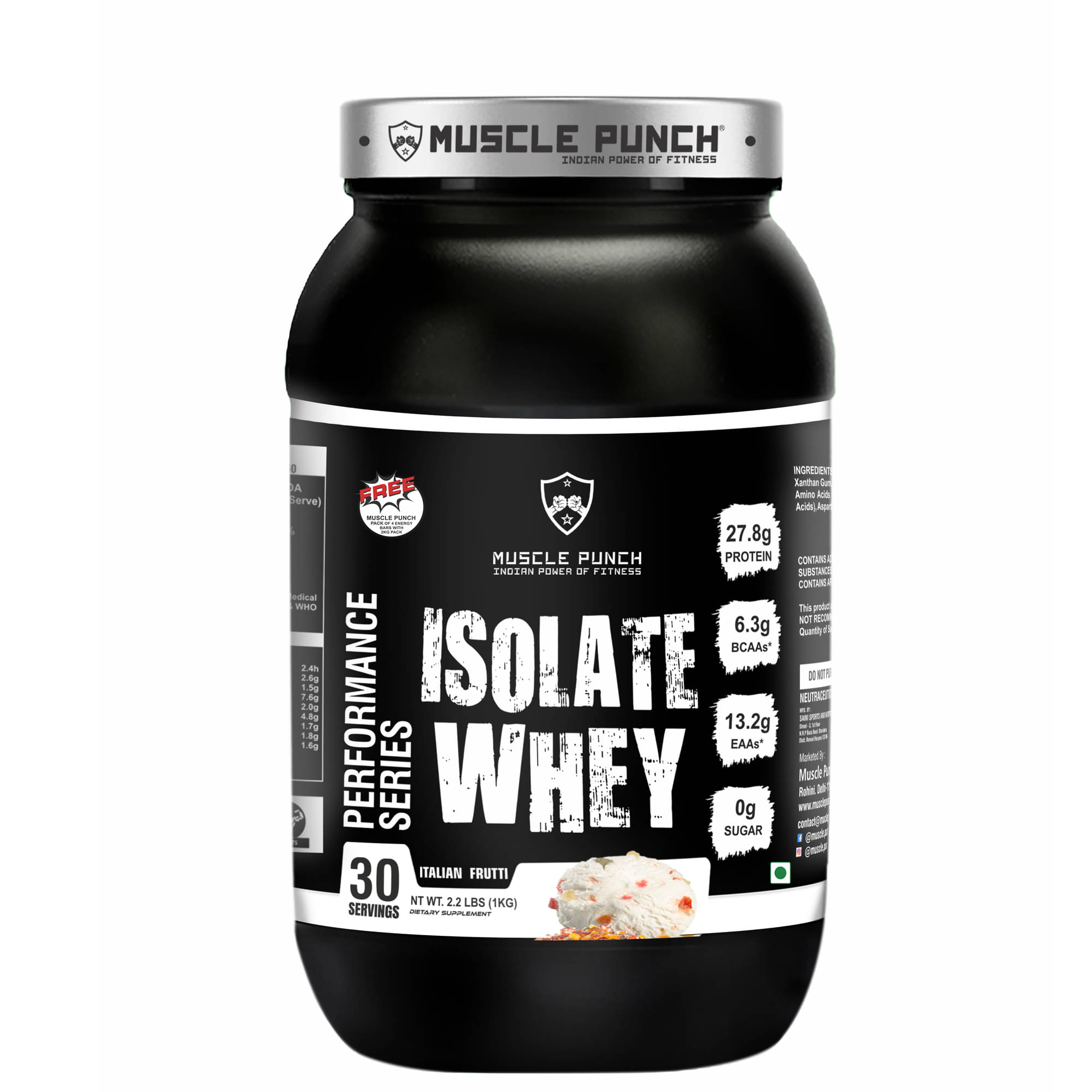 Muscle Punch | 100% Whey ISOLATE Protein - PERFORMANCE SERIES | 1 kg Muscle Punch | 100% Whey ISOLATE Protein - PERFORMANCE SERIES | 1 kg
