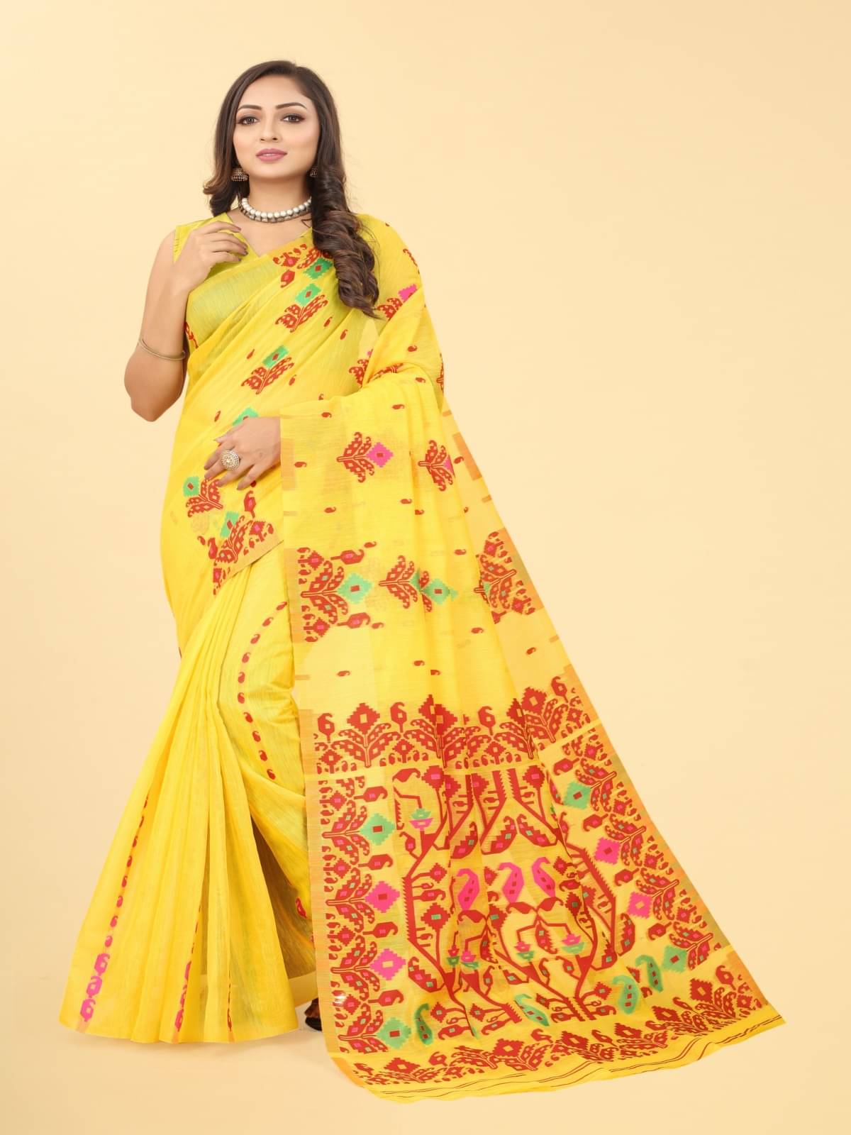 NENCY FASHION Cotton Printed Saree With Unstitched Blouse Piece ( Gold ) NENCY FASHION Cotton Printed Saree With Unstitched Blouse Piece ( Gold )