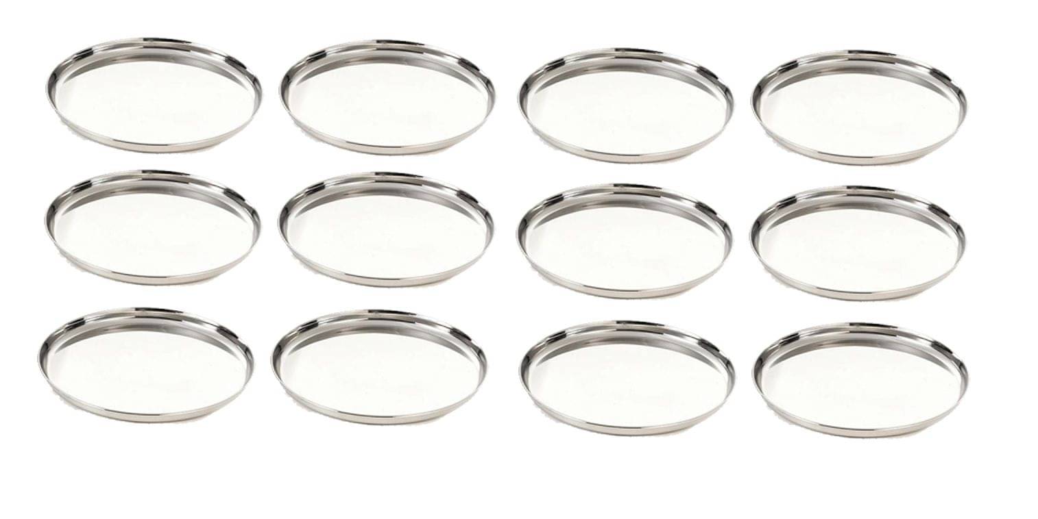 Neelam 12 Pcs Stainless Steel Steel Half Plate Neelam 12 Pcs Stainless Steel Steel Half Plate